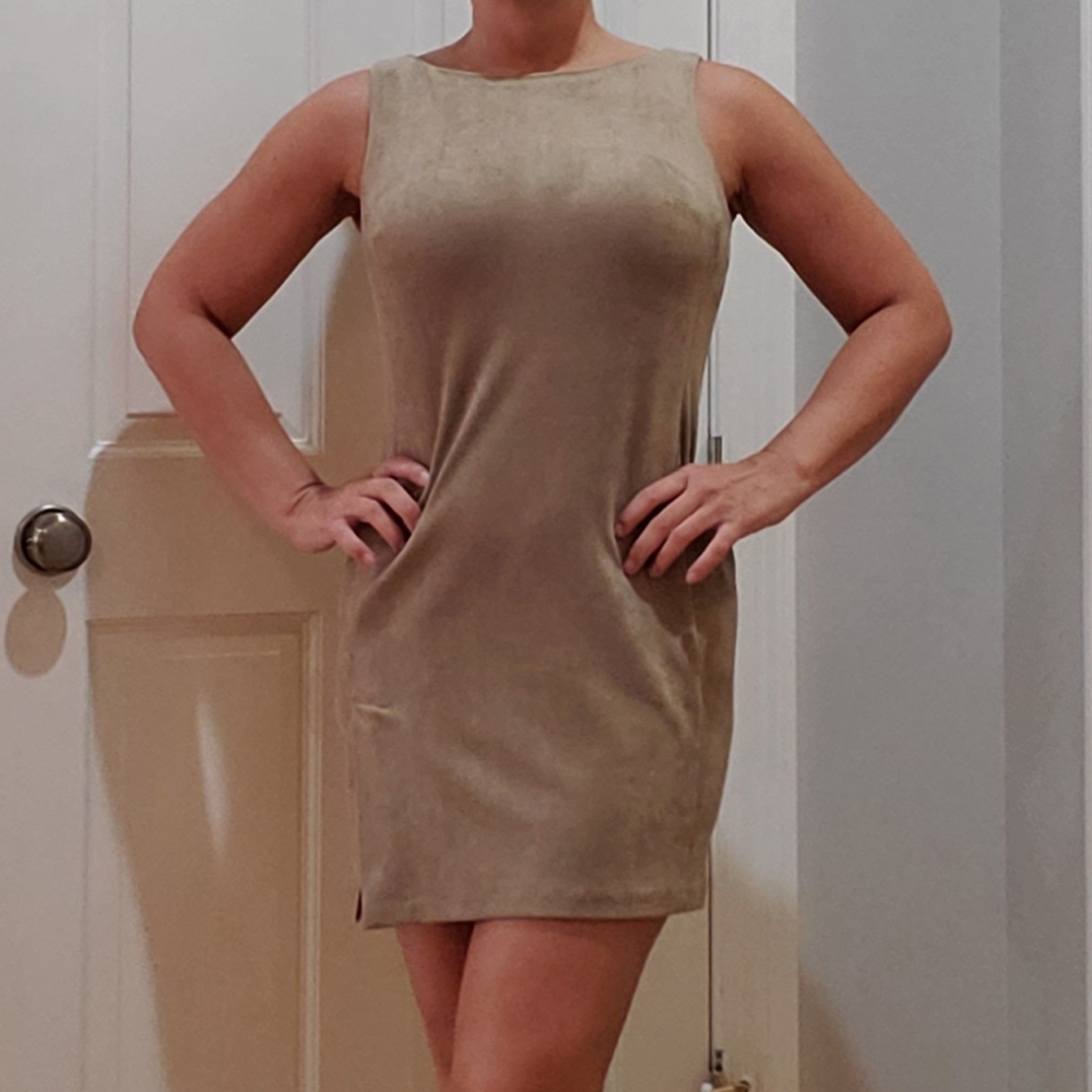 Drew faux suede mini dress, size 6